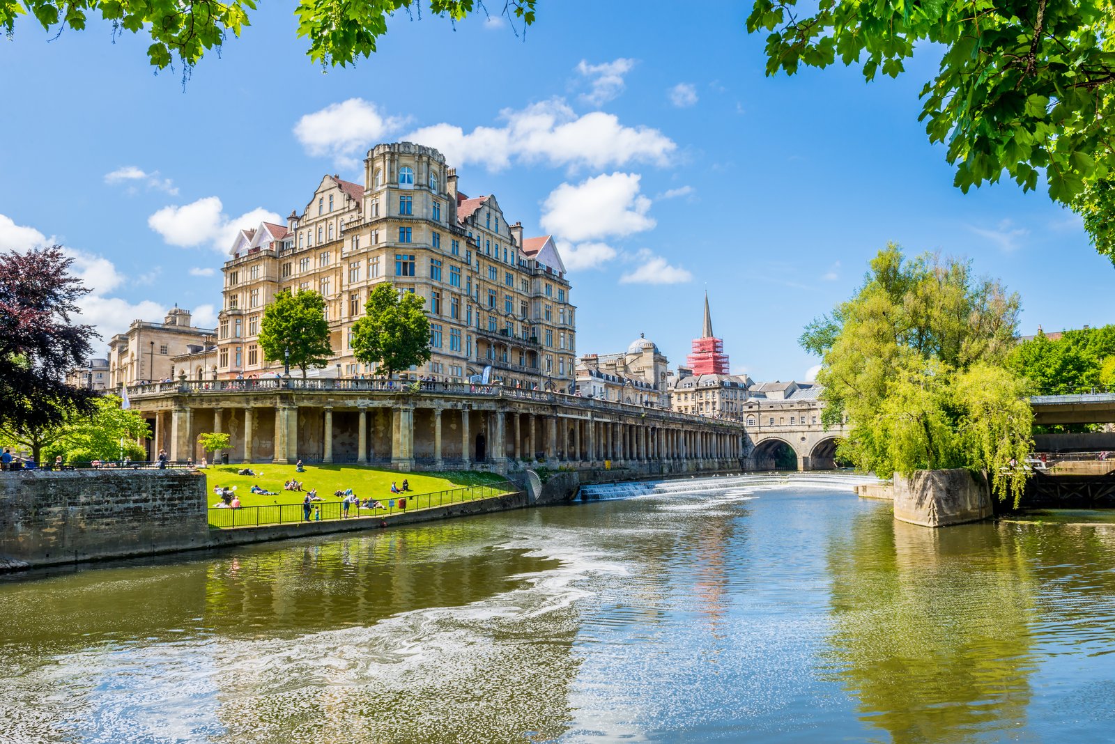 The historic Roman Baths in the city of Bath